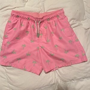 Cat & Jack Pink Palm Tree Swim Trunks